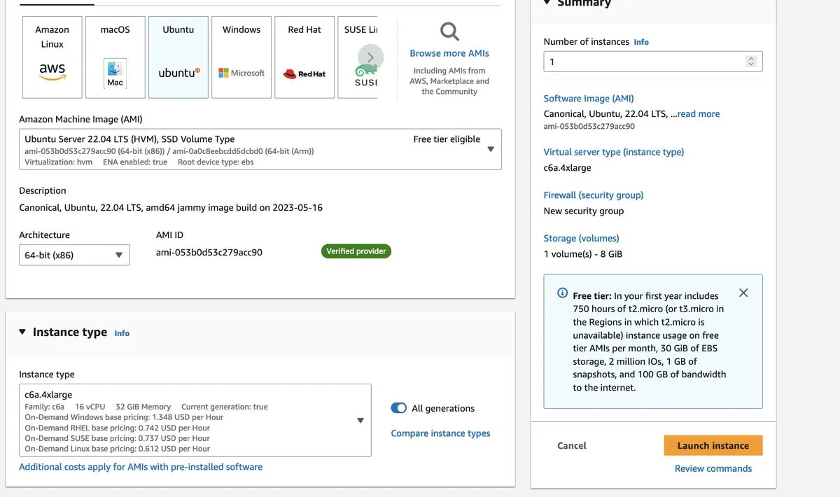 Choosing the right EC2 instance