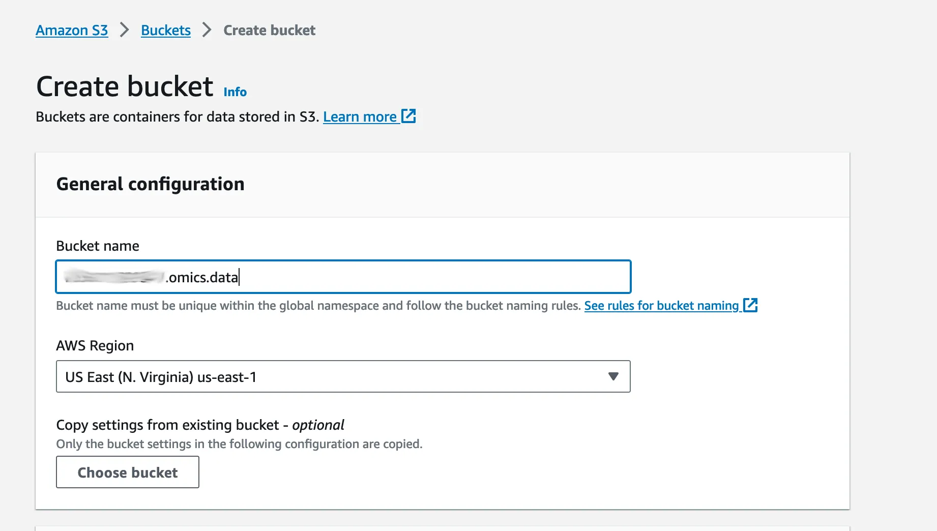 Create S3 bucket